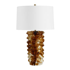 Bassa Brown Cream Glazed Table Lamp - Ornate Home