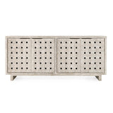 Bast Timeworn Cream Cabinet - Ornate Home