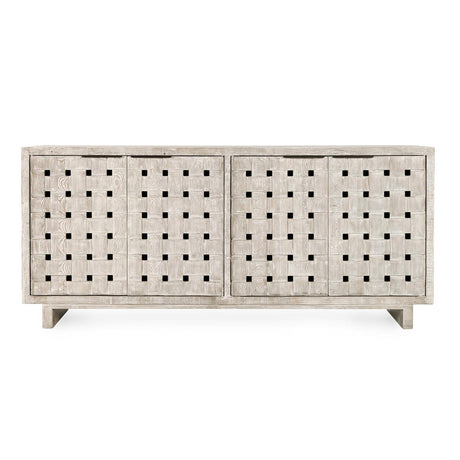 Bast Timeworn Cream Cabinet - Ornate Home