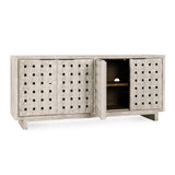 Bast Timeworn Cream Cabinet - Ornate Home