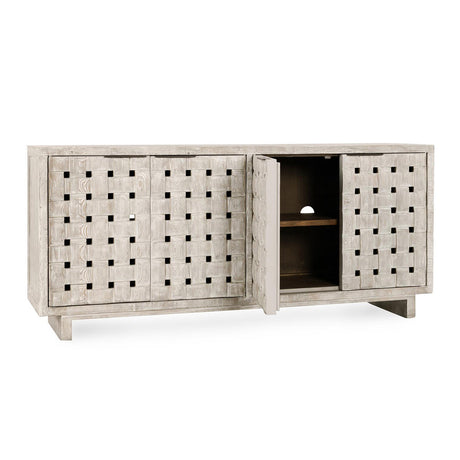 Bast Timeworn Cream Cabinet - Ornate Home