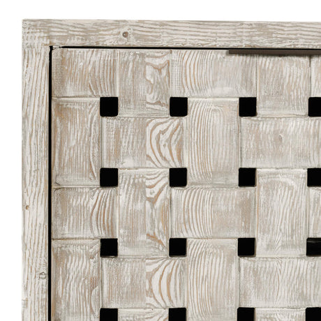 Bast Timeworn Cream Cabinet - Ornate Home