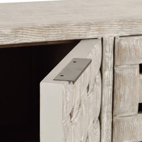 Bast Timeworn Cream Cabinet - Ornate Home