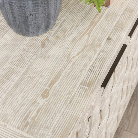 Bast Timeworn Cream Cabinet - Ornate Home