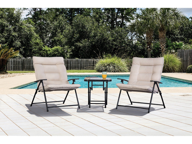 Bastia Beige 3 Pc. Conversation Set - Ornate Home