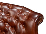 Bastian Brown Leather Armchair - Ornate Home
