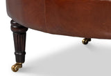 Bastian Brown Leather Armchair - Ornate Home
