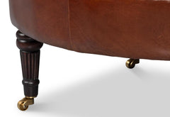 Bastian Brown Leather Armchair - Ornate Home