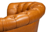 Bastian Brown Leather Armchair - Ornate Home