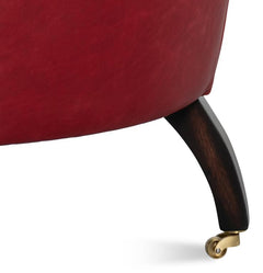 Bastian Red Leather Armchair - Ornate Home