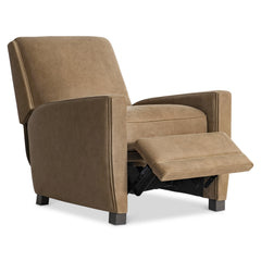 Bastille Beige/Tan Leather Recliner - Ornate Home