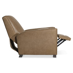 Bastille Beige/Tan Leather Recliner - Ornate Home