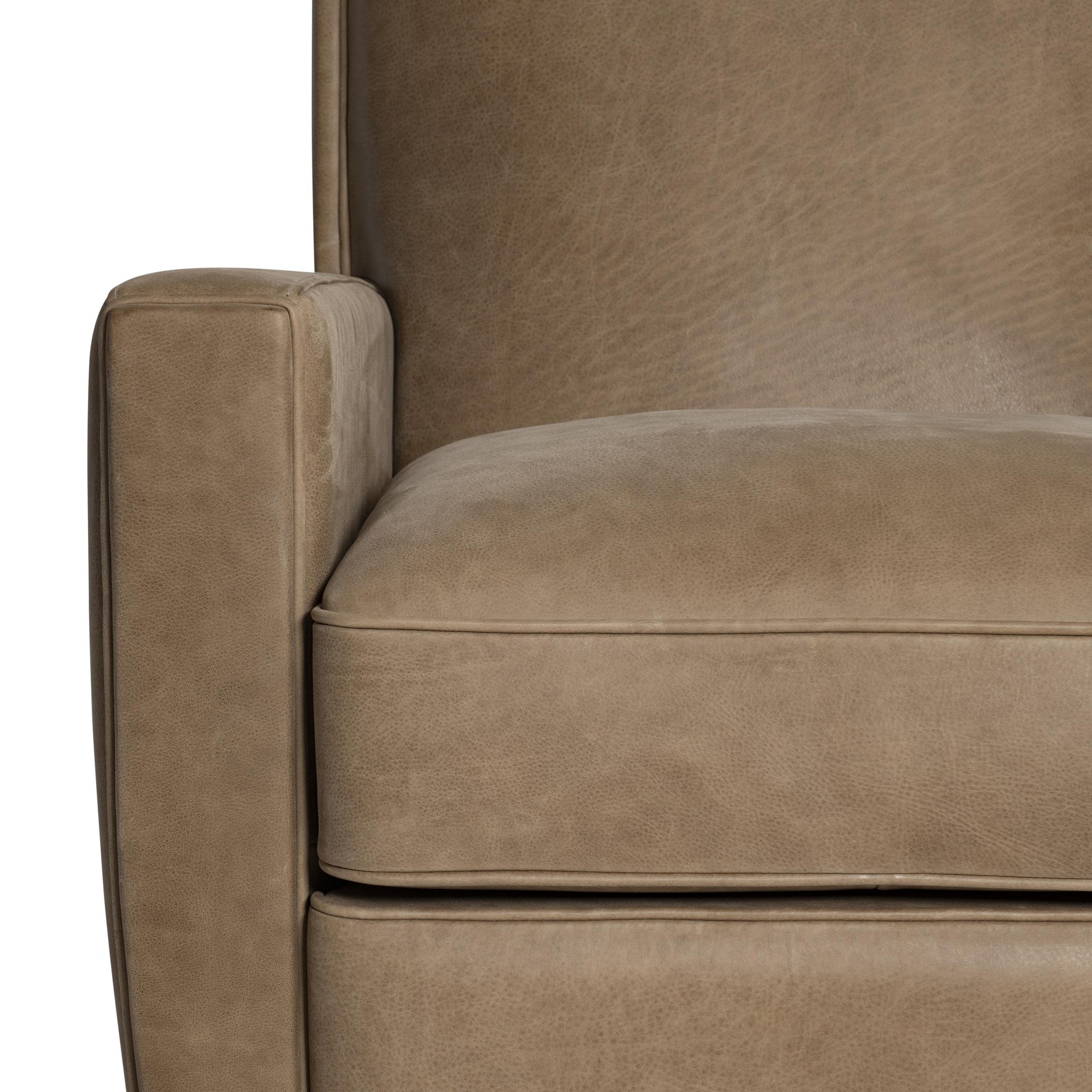 Bastille Beige/Tan Leather Recliner - Ornate Home