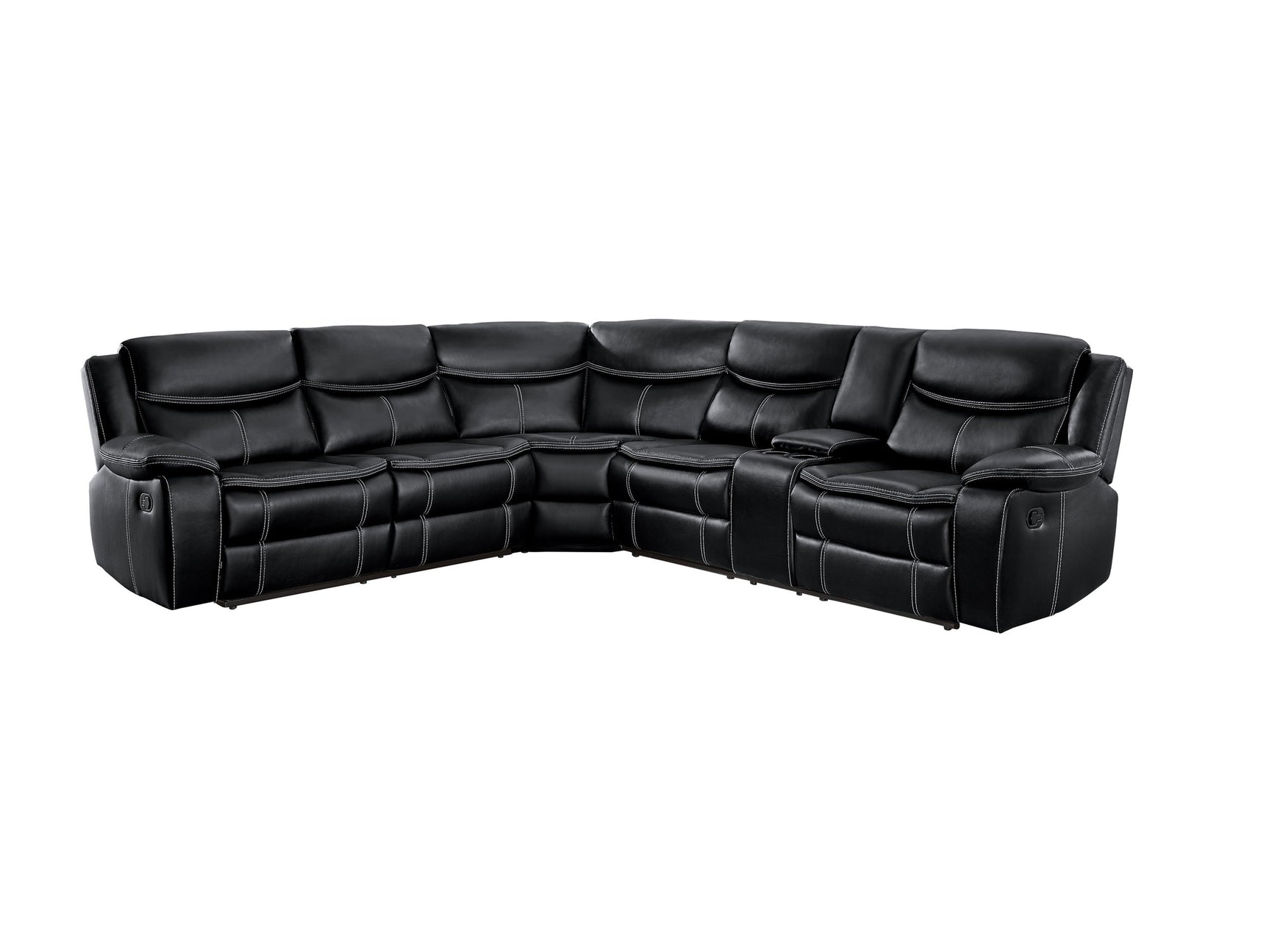 Bastrop Black 3-Piece Sectional - Ornate Home
