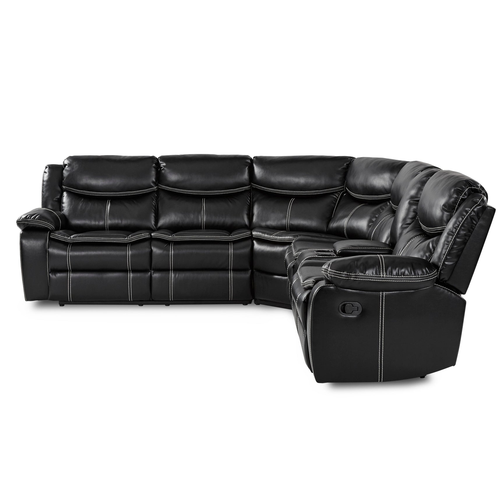 Bastrop Black 3-Piece Sectional - Ornate Home