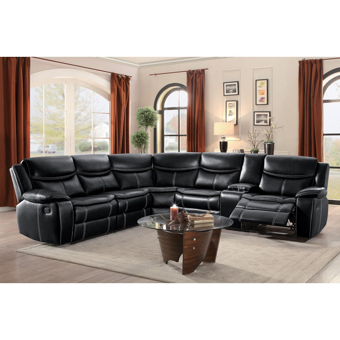 Bastrop Black 3-Piece Sectional - Ornate Home