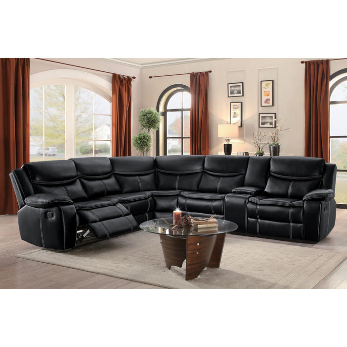 Bastrop Black 3-Piece Sectional - Ornate Home