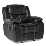 Bastrop Black Glider Reclining Chair - Ornate Home