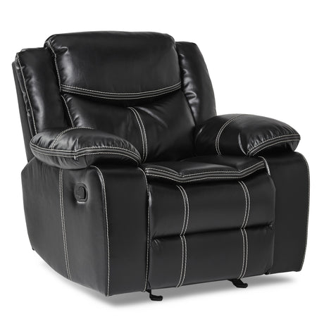 Bastrop Black Glider Reclining Chair - Ornate Home