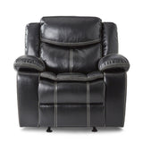 Bastrop Black Glider Reclining Chair - Ornate Home