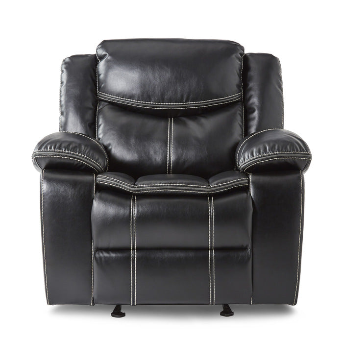 Bastrop Black Glider Reclining Chair - Ornate Home