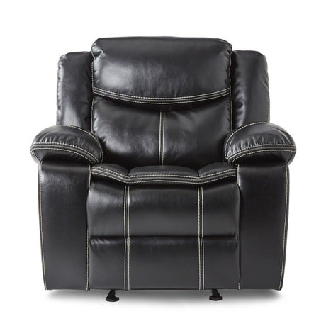 Bastrop Black Glider Reclining Chair - Ornate Home