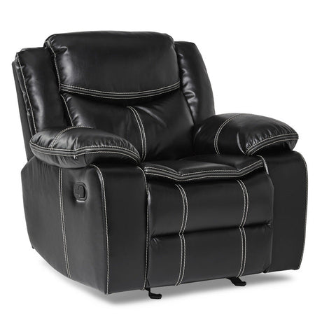 Bastrop Black Glider Reclining Chair - Ornate Home