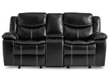 Bastrop Black Reclining Loveseat - Ornate Home