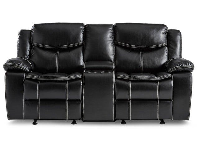 Bastrop Black Reclining Loveseat - Ornate Home