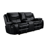 Bastrop Black Reclining Loveseat - Ornate Home