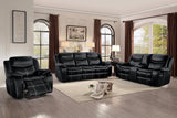Bastrop Black Reclining Loveseat - Ornate Home