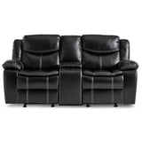 Bastrop Black Reclining Loveseat - Ornate Home