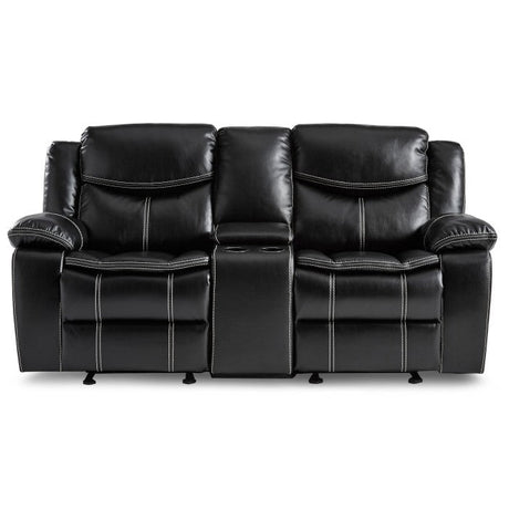 Bastrop Black Reclining Loveseat - Ornate Home