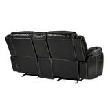 Bastrop Black Reclining Loveseat - Ornate Home