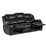 Bastrop Black Reclining Sofa - Ornate Home