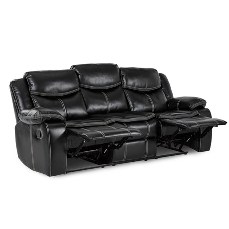 Bastrop Black Reclining Sofa - Ornate Home