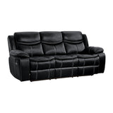 Bastrop Black Reclining Sofa - Ornate Home
