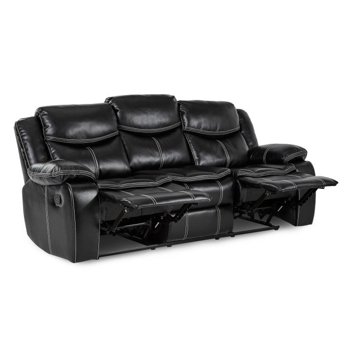Bastrop Black Reclining Sofa - Ornate Home