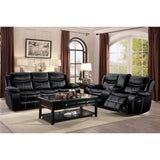 Bastrop Black Reclining Sofa - Ornate Home