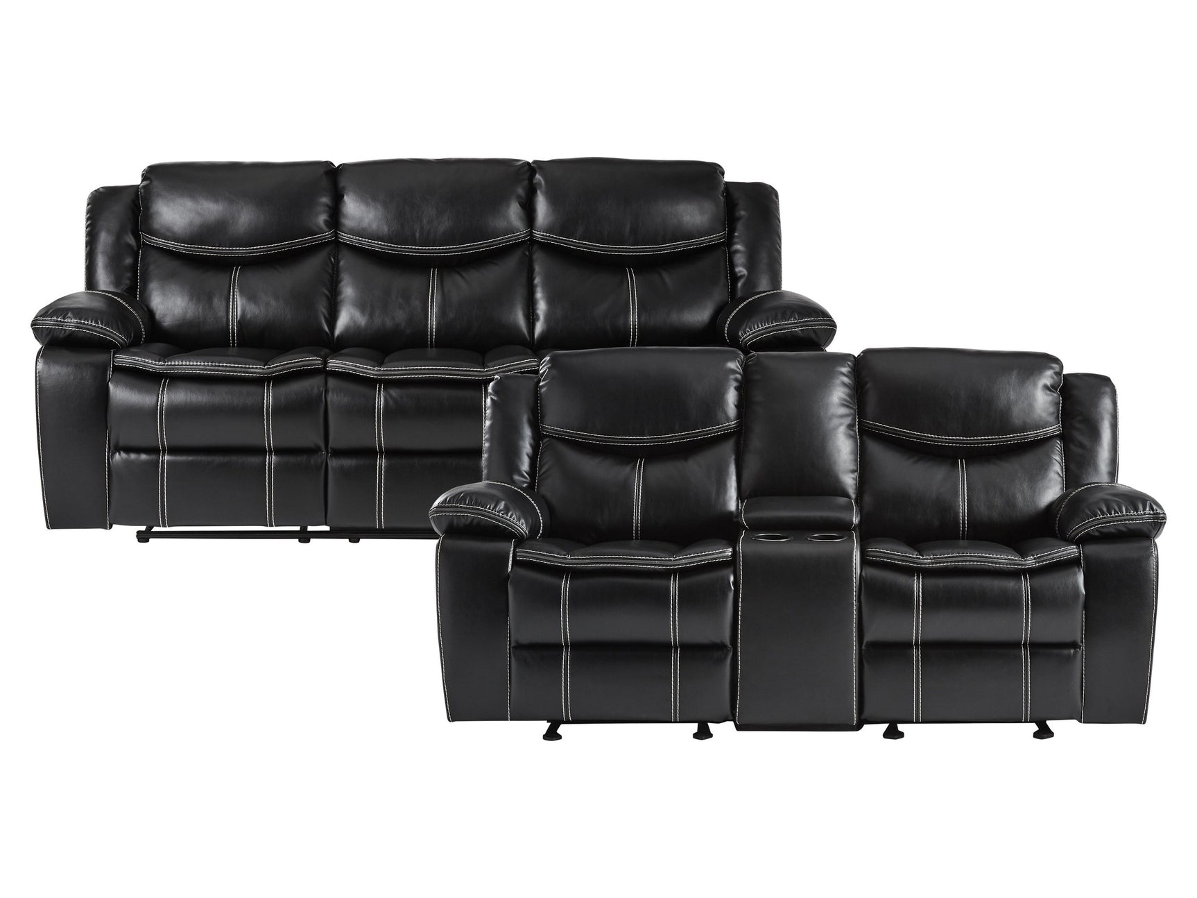 Bastrop Black Sofa & Loveseat - Ornate Home