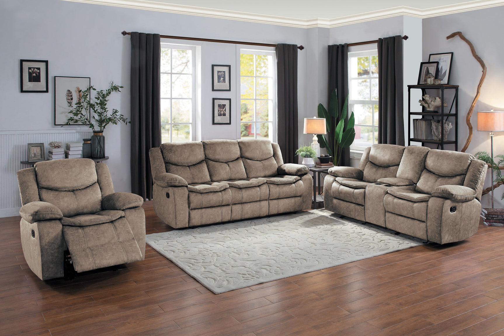 Bastrop Brown Glider Reclining Chair - Ornate Home