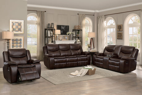 Bastrop Brown Reclining Sofa - Ornate Home