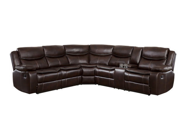 Bastrop Dark Brown 3-Piece Sectional - Ornate Home