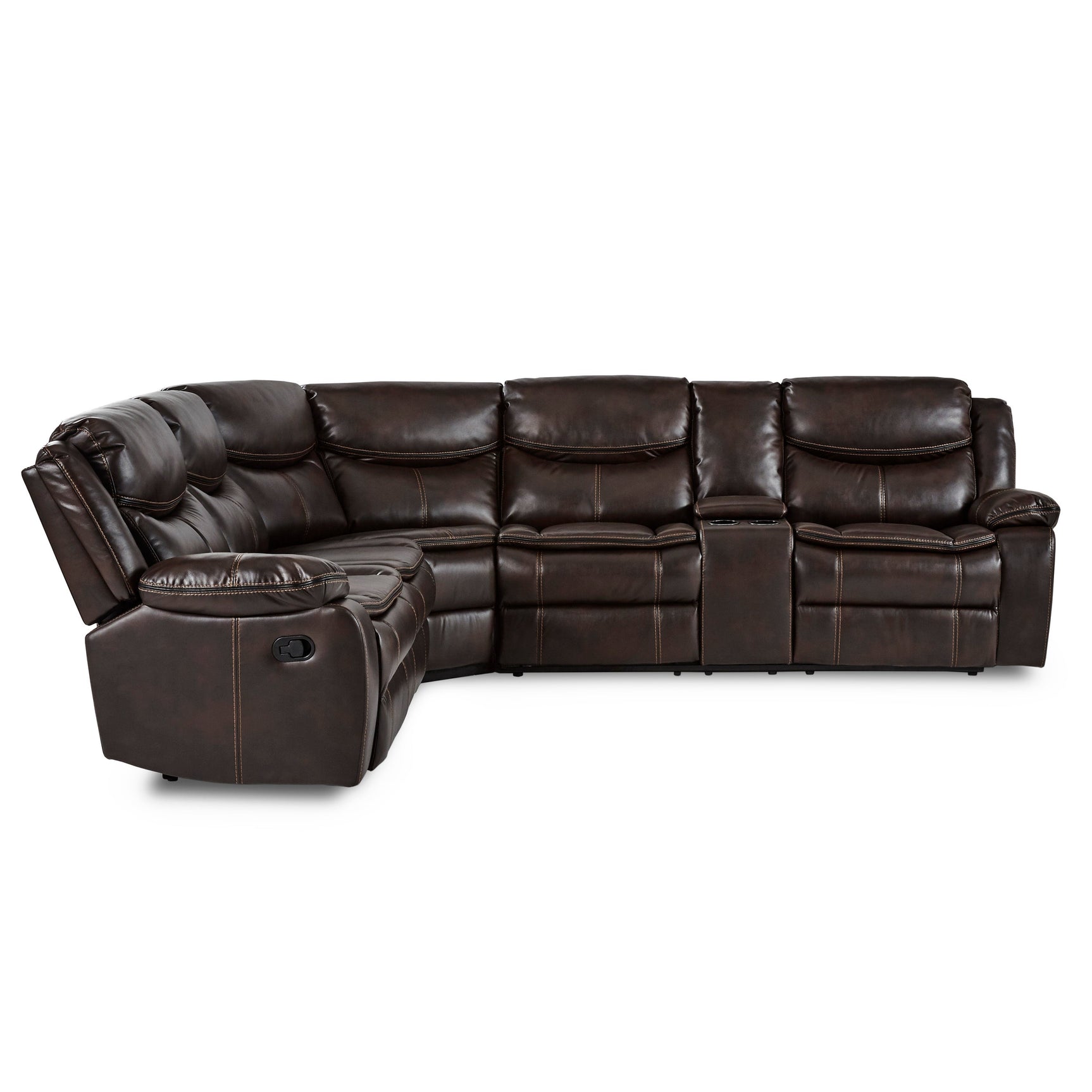 Bastrop Dark Brown 3-Piece Sectional - Ornate Home