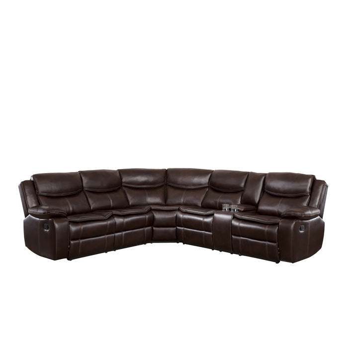Bastrop Dark Brown 3-Piece Sectional - Ornate Home