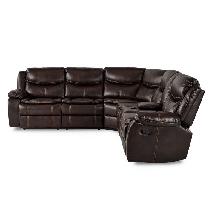 Bastrop Dark Brown 3-Piece Sectional - Ornate Home