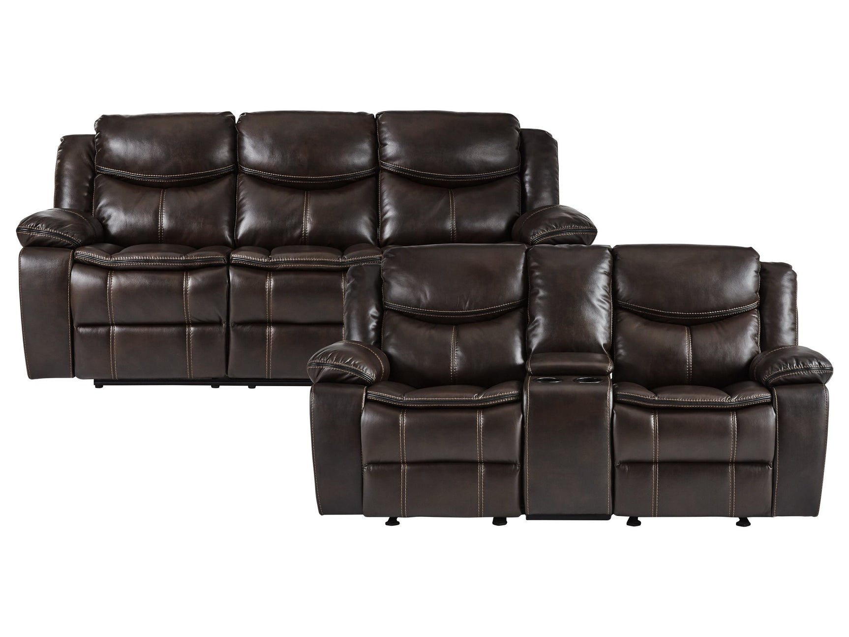 Bastrop Dark Brown Sofa & Loveseat - Ornate Home