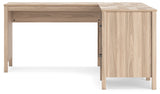 Battelle Tan 60" Home Office Desk with Return (Online Special Price) - Ornate Home