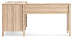 Battelle Tan 60" Home Office Desk with Return - Ornate Home
