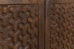 Battle Chainmail Brown Four Door Sideboard - Ornate Home